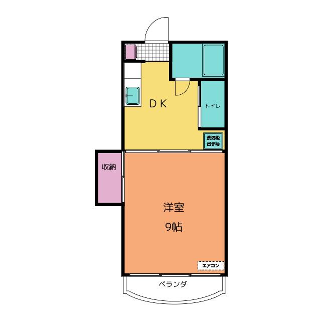 COOP・S(1DK/2階)の間取り写真
