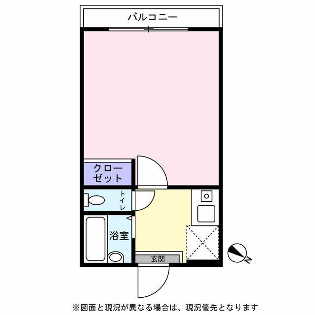 パークサイド小川I(1K/1階)の間取り写真