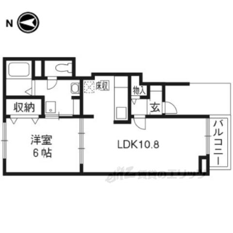 ラシュールコート1(1LDK/1階)の間取り写真