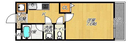 ル・クレール(1K/2階)の間取り写真
