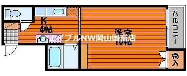 コーポ・キャロット(1K/2階)の間取り写真