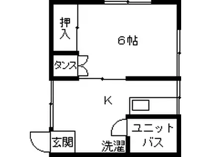 ハイツ・サカエ(1K/1階)の間取り写真