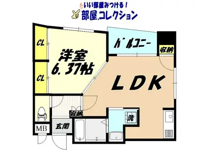 PIAGET(1LDK/3階)の間取り写真