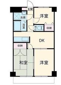 サンライト西橋本(3DK/7階)の間取り写真