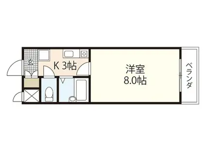 レジデンス京才(1K/3階)の間取り写真