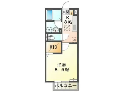 ボナンザ(1K/1階)の間取り写真