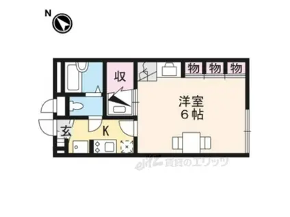 レオパレスアクアマリン(1K/2階)の間取り写真