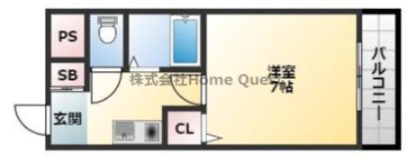コーポラス光進(1K/2階)の間取り写真