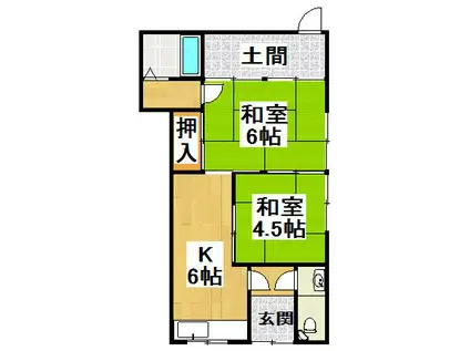 天見文化(2DK/2階)の間取り写真