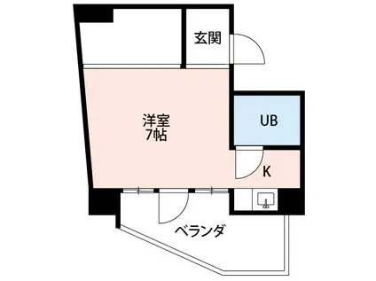 FLATSわかまつ(ワンルーム/4階)の間取り写真