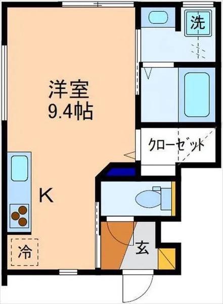 RIVI(ワンルーム/1階)の間取り写真