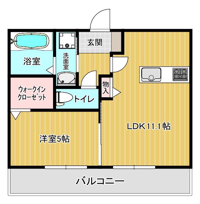 パークヴィラ杉水I(1LDK/1階)の間取り写真