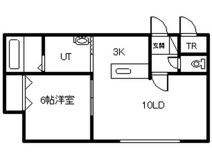 RAVINE(1LDK/1階)の間取り写真