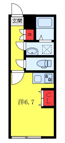 早稲田鶴巻町IMAハウス(1K/1階)の間取り写真