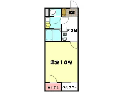 レオネクストグラース52674(1K/1階)の間取り写真