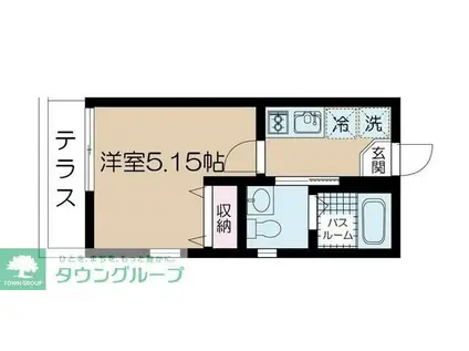 NSGATE 西新井(1K/1階)の間取り写真