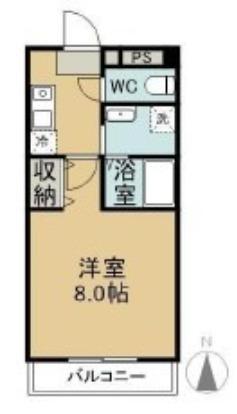 コスモ21(1K/3階)の間取り写真