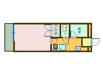 リバティ万喜(1K/2階)の間取り写真