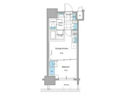 ルフォンプログレ本郷三丁目(1DK/3階)の間取り写真