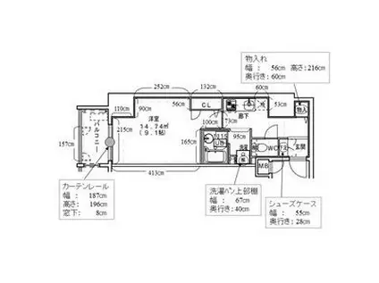 大須レジデンス(1K/9階)の間取り写真
