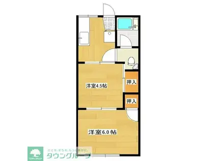 トスカーナ(2K/1階)の間取り写真