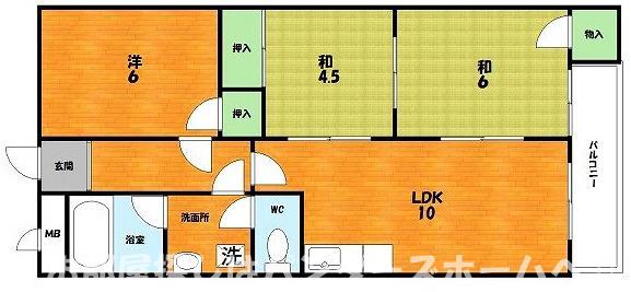 サンローズ(3LDK/1階)の間取り写真