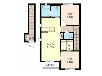 メゾン・ボナールII(2LDK/2階)の間取り写真