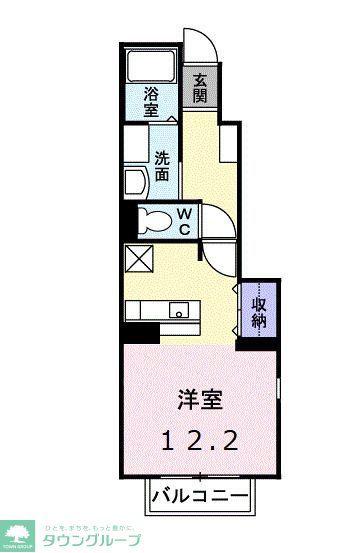 メゾン エストA(ワンルーム/1階)の間取り写真