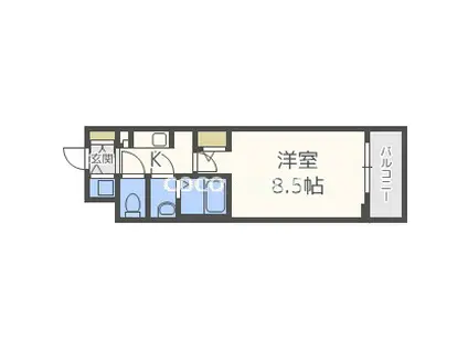 エスライズ北堀江(1K/5階)の間取り写真