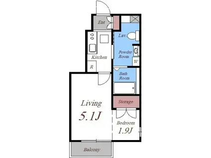 MY STYLE VINTAGE赤羽西(1SK/1階)の間取り写真