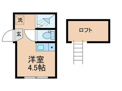 フェリスミュー(ワンルーム/1階)の間取り写真