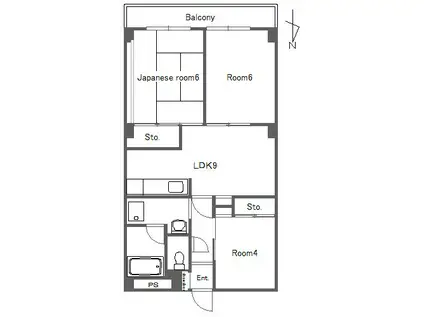 ウエストハイツ高島平(3LDK/2階)の間取り写真
