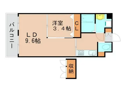 NO82 EMPRESS(1LDK/8階)の間取り写真