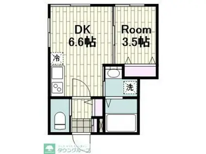 TERRA GRACE鶴見(1DK/1階)の間取り写真