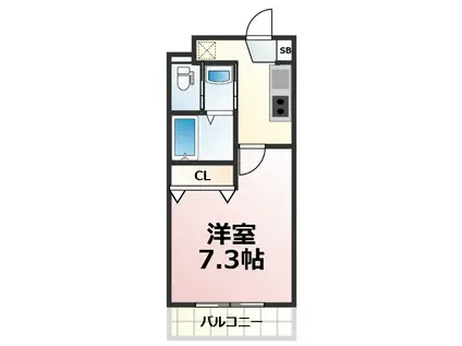AILE放出(1K/1階)の間取り写真