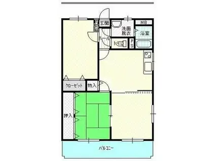 M.クラルテ(3DK/2階)の間取り写真