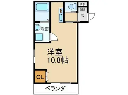 アビリオ宮之阪(1K/3階)の間取り写真