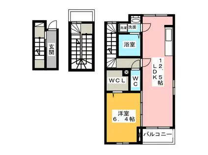 ピュアフィロトリー(1LDK/3階)の間取り写真