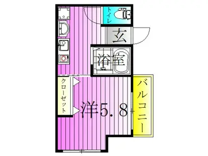 ブリエハイム(1K/3階)の間取り写真