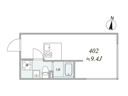 TRIAS144(1DK/3階)の間取り写真