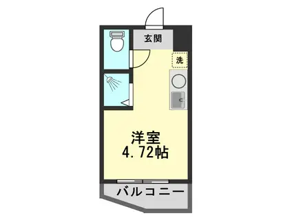 CUBE KANAMACHI V(ワンルーム/2階)の間取り写真