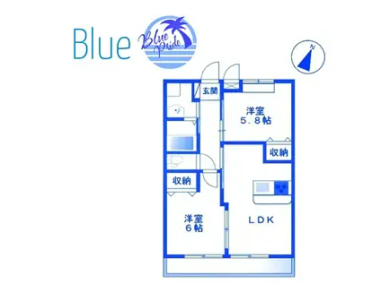 エレガンスエイト(2LDK/1階)の間取り写真