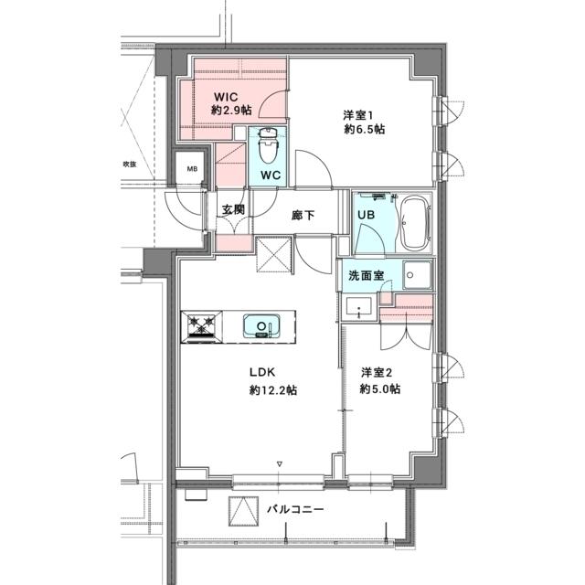スプリングスクエア永福(2LDK/2階)の間取り写真