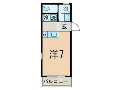 アルカーレ(ワンルーム/3階)の間取り写真