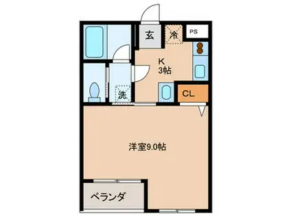 ルミエール・コート(1K/1階)の間取り写真