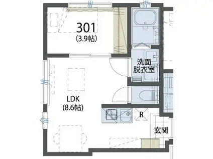 先行申込受付中SIESTAVILLA小平BRICKHAUS(1LDK/3階)の間取り写真