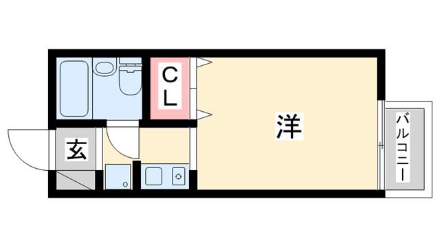 マドモアゼル青山(ワンルーム/1階)の間取り写真