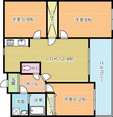 ANESYS(3LDK/8階)の間取り写真