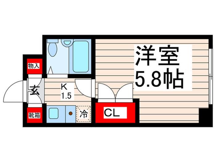 アネックス西葛西(1K/1階)の間取り写真
