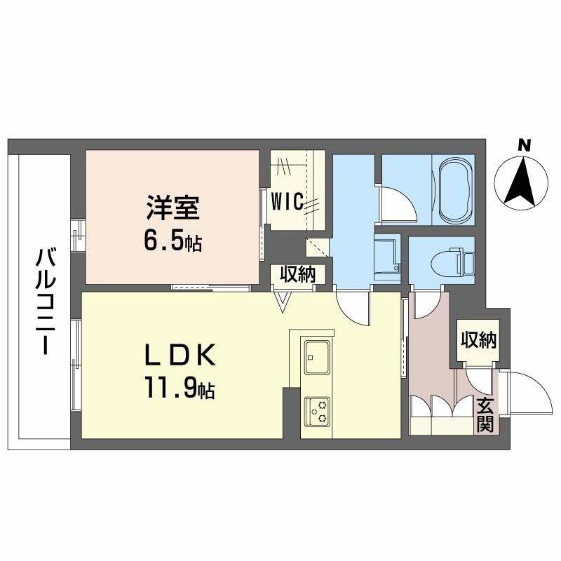 ラパネージュ(1LDK/2階)の間取り写真